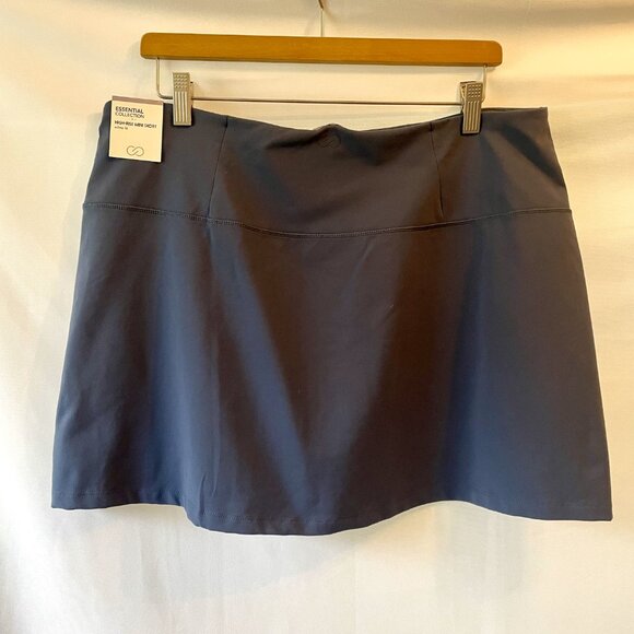 NWT Calia High Rise Mini Skort New A-Line Blue Athletic Skirt built in shorts - Picture 2 of 7